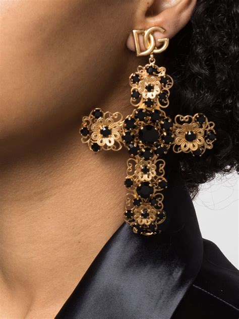 dolce gabbana earrings cross|dolce and gabbana heart.